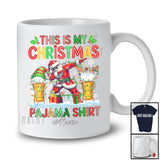 Personalized Custom Name My Christmas Pajamas Shirt; Joyful Dabbing Beer; Drinking Drunker T-Shirt