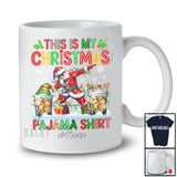 Personalized Custom Name My Christmas Pajamas Shirt; Joyful Dabbing Whiskey; Drinking Drunker T-Shirt