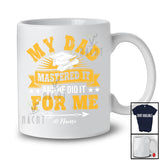 Personalized Custom Name My Dad Mastered It He Did; Joyful Father's Day Graduate Vintage T-Shirt
