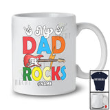 Personalized Custom Name My Dad Rocks; Awesome Father's Day Guitarist Guitar Music T-Shirt