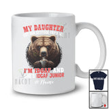 Personalized Custom Name My Daughter Got Her Attitude From Me IDGAF; Joyful Bear Coffee Family T-Shirt
