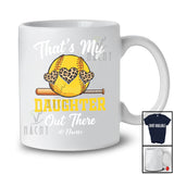 Personalized Custom Name My Daughter Out There; Proud Mother's Day Leopard Heart Softball T-Shirt