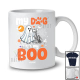 Personalized Custom Name My Dog It's My Boo; Humorous Halloween Dog Ghost Skeleton T-Shirt
