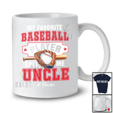 Personalized Custom Name My Favorite Baseball Player Calls Me Uncle; Proud Father's Day Family T-Shirt