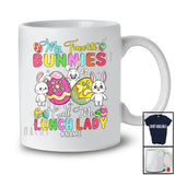 Personalized Custom Name My Favorite Bunnies Call Me Lunch Lady; Happy Easter Hunting Eggs T-Shirt