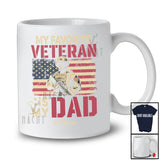 Personalized Custom Name My Favorite Veteran Is My Dad; Proud Father's Day Veteran Day T-Shirt