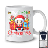 Personalized Custom Name My First Christmas; Adorable X mas Boys Santa; Snowing Family T-Shirt