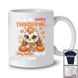 Personalized Custom Name My Gamer Thanksgiving Pajama Shirt; Lovely Turkey Gaming Gamer T-Shirt