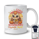 Personalized Custom Name My Gamer Thanksgiving Pajama; Lovely Turkey Gamer; Vintage Retro T-Shirt