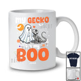 Personalized Custom Name My Gecko It's My Boo; Humorous Halloween Gecko Ghost Skeleton T-Shirt