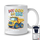 Personalized Custom Name My God is So Big; Adorable Truck Boys Construction Trucker Driver T-Shirt