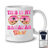Personalized Custom Name My Hawaiian Shirt; Humorous Summer Vacation Groovy Sunglasses T-Shirt