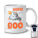 Personalized Custom Name My Horse It's My Boo; Humorous Halloween Horse Ghost Skeleton T-Shirt