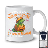Personalized Custom Name My Human Costume Iguana; Lovely Halloween Pumpkin Wild Animal T-Shirt
