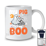 Personalized Custom Name My Pig It's My Boo; Humorous Halloween Pig Ghost Skeleton T-Shirt
