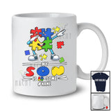 Personalized Custom Name My Son Is Au-some; Joyful Autism Awareness Puzzle Dabbing T-Shirt