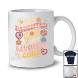 Personalized Custom Name My Son Is My Favorite Child; Lovely Mother's Day Father's Day Groovy T-Shirt