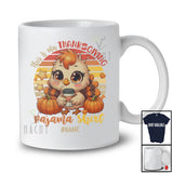 Personalized Custom Name My Thanksgiving Pajama Shirt; Lovely Fall Turkey Coffee; Vintage Retro T-Shirt