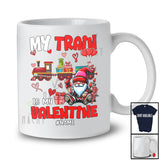 Personalized Custom Name My Train Is My Valentine; Lovely Hearts Gnomes Rose; Family T-Shirt