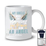 Personalized Custom Name My Uncle Was So Amazing An Angel; Proud Father's Day Cross Wings T-Shirt