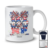 Personalized Custom Name NP Squad; Lovely 4th of July Three Gnomes; Patriotic Hospital Careers T-Shirt