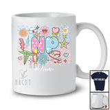 Personalized Custom Name NP; Lovely Back To School Flowers Coquette Nurse Nursing T-Shirt