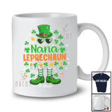 Personalized Custom Name Nana Leprechaun; Amazing St. Patrick's Day Lucky Shamrock; Family T-Shirt