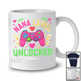 Personalized Custom Name Nana Level Unlocked; Joyful Mother's Day Game Controller; Gamer T-Shirt