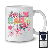 Personalized Custom Name Nana, Lovely Mother's Day Roses Flowers, Matching Family Group T-Shirt