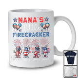 Personalized Custom Name Nana's Little Firecracker, Proud 4th Of July Fireworks, Patriotic T-Shirt