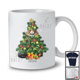 Personalized Custom Name Norwegian Forest Cat Christmas Tree Cosplay; Joyful Family; Snowing T-Shirt