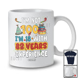 Personalized Custom Name Not 100 18 With 82 Years Experience; Joyful 100th Birthday Celebration T-Shirt