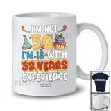 Personalized Custom Name Not 50 18 With 32 Years Experience; Joyful 50th Birthday Celebration T-Shirt