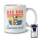 Personalized Custom Name Not A Dad Bod It's A Chihuahua Figure, Vintage Father's Day Beer T-Shirt
