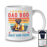 Personalized Custom Name Not A Dad Bod It's A Great Dane Figure, Vintage Father's Day Beer T-Shirt