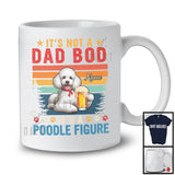 Personalized Custom Name Not A Dad Bod It's A Poodle Figure, Vintage Father's Day Beer T-Shirt