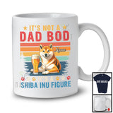 Personalized Custom Name Not A Dad Bod It's A Shiba Inu Figure, Vintage Father's Day Beer T-Shirt