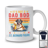 Personalized Custom Name Not A Dad Bod It's A St. Bernard Figure, Vintage Father's Day Beer T-Shirt