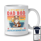 Personalized Custom Name Not A Dad Bod It's An Australian Shepherd Figure, Vintage Father's Day Beer T-Shirt