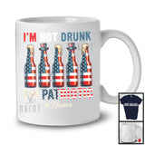Personalized Custom Name Not Drunk I'm Patriotic, Proud 4th Of July Beer Drinking Drunker T-Shirt