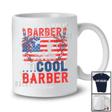 Personalized Custom Name Not Like Regular Barber; Proud 4th of July Barber Patriotic T-Shirt