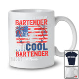 Personalized Custom Name Not Like Regular Bartender; Proud 4th of July Bartender Patriotic T-Shirt