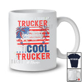 Personalized Custom Name Not Like Regular Trucker; Proud 4th of July Trucker Patriotic T-Shirt