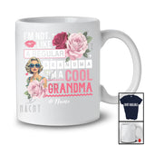 Personalized Custom Name Not Regular Grandma I'm A Cool Grandma; Joyful Mother's Day Flowers T-Shirt