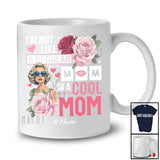 Personalized Custom Name Not Regular Mom I'm A Cool Mom; Joyful Mother's Day Flowers T-Shirt