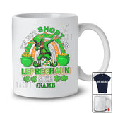 Personalized Custom Name Not Short I'm Leprechaun Size; Cheerful St. Patrick's Day Dabbing; Rainbow T-Shirt