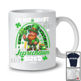 Personalized Custom Name Not Short I'm Leprechaun Sized; Happy St. Patrick's Day Leopard Rainbow T-Shirt