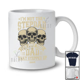 Personalized Custom Name Not Step Dad I'm Dad That Stepped Up; Proud Father's Day Vintage Skull T-Shirt