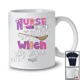 Personalized Custom Name Nurse By Day Witch By Night; Scary Halloween Nursing Witch T-Shirt