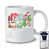 Personalized Custom Name Nurse Christmas Cosplay; Funny Stethoscope Matching Group T-Shirt